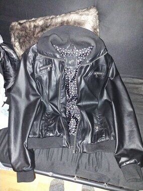 Girls XXL faux leather jacket